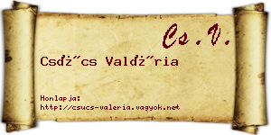 Csúcs Valéria névjegykártya