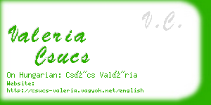 valeria csucs business card